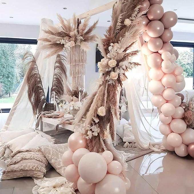 PartyWoo Beige Balloons 140pcs Boho Cream Ivory Neutral Color | 18 12 10 5 Inch - Image 4