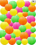 Treela 48 Pcs Paper Lanterns Party Decorations Chinese Lanterns Round Paper by Treela