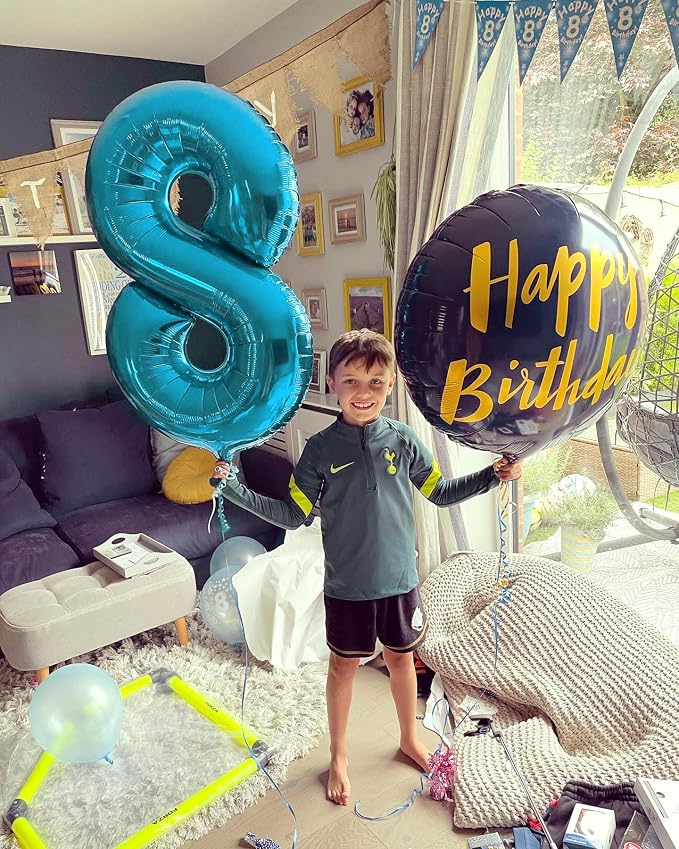 Light Blue Number 8 Balloon 40 Inch - Image 3