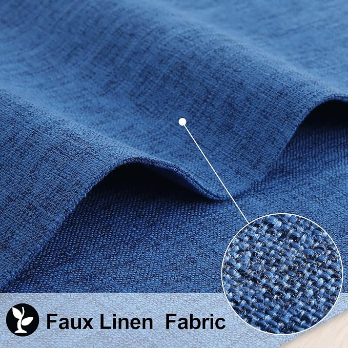 Faux Cotton Linen Placemats Set of 6, Cloth Washable Farmhouse Dining Table Mats - Image 2