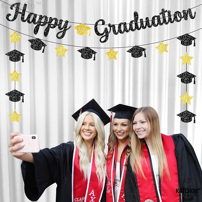 KatchOn Glitter Happy Graduation Banner | No DIY, Pre-Strung, 2026 Graduation - Image 5