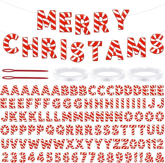 Kosiz 116 Pcs DIY Letter Custom Banner Customizable Banner Kit Merry Christmas by Kosiz
