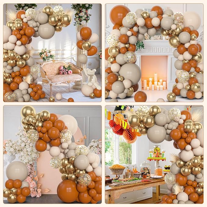 Amandir 153pcs Burnt Orange Balloon Arch Garland Kit Different Sizes | 18 12 10 - Image 6