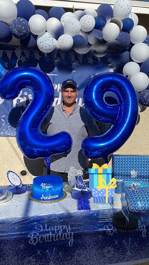 20 Balloons Number for 20th Birthday Party Decorations Women Men, Dark Blue | - Image 4