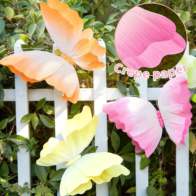 SUNBEAUTY Butterfly Party Decorations Hanging Gradient Colors Butterfly - Image 4