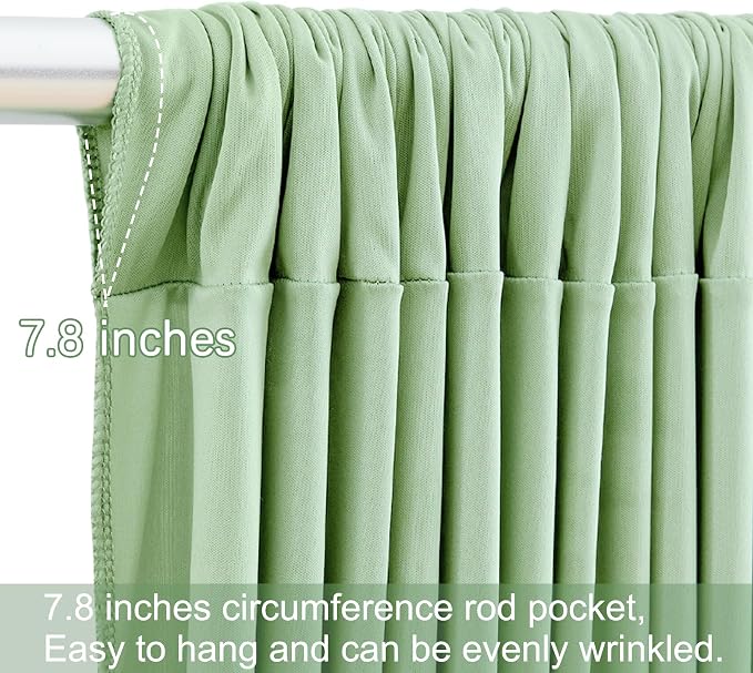 10x12 Sage Green Backdrop Curtains - Image 7