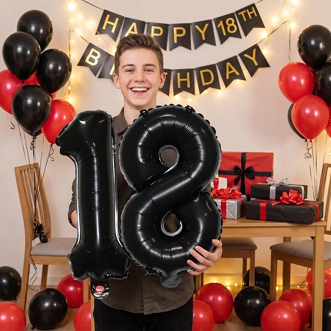Number 18 Balloon Foil Mylar Balloons - Image 3