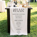 HunnmingRe Fabric Wedding Bar Sign 78x29 Inch White Linen Rustic Bar Wedding by HunnmingRe