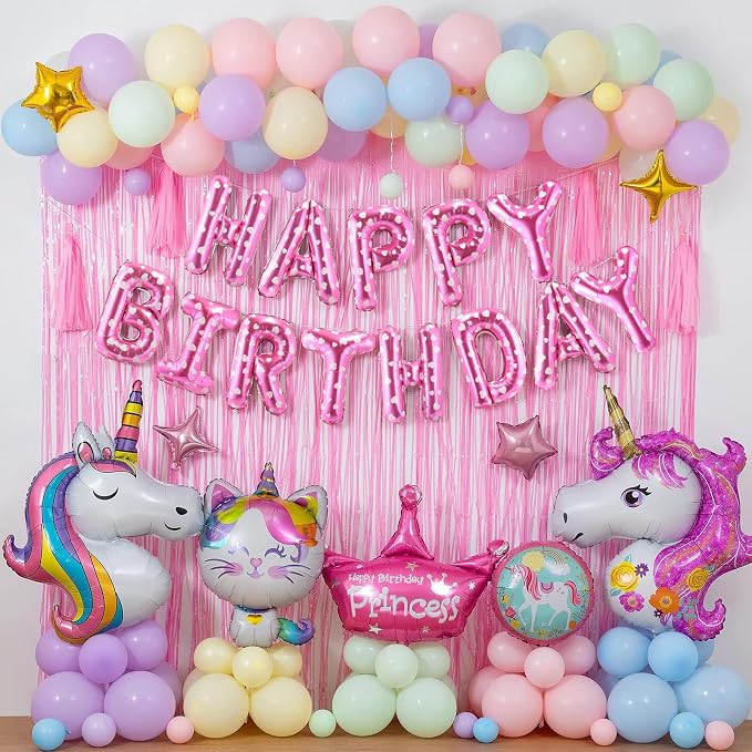 CANREVEL Happy Birthday Banner Decorations + 12Pcs Heart Balloons, - Image 8