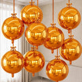 Orange Round Foil Balloons by Togvu
