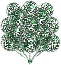 50pcs Dark Green Foil Confetti Balloons, 12 inch Latex Balloon by KALOR