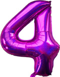 Jonhamwelbor 40 Inch Laser Hot Pink 4 Balloon Number Foil Mylar Giant Balloon by Jonhamwelbor