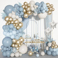 Dusty Blue Balloons Arch Kit, Different Sizes 18 12 10 5Inch Fog Blue Sand by OUDDYLIFE