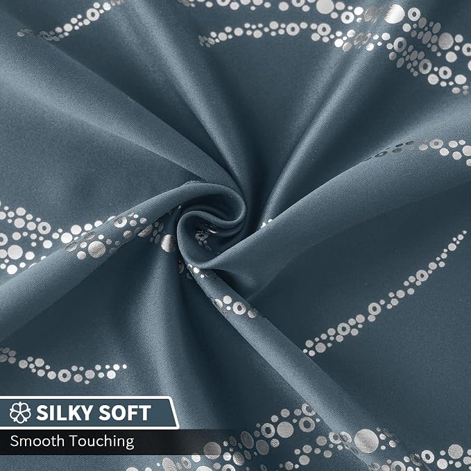 Yakamok Stone Blue Blackout Curtains - Image 5