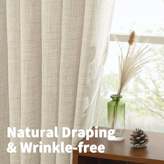 YoungsTex Linen Boho Curtains 54 Inches Length - Image 5