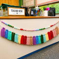 Thiccywoov 2 Pcs 6.5 ft Colorful Teacher Desk Pom Pom Tassel Garland Classroom by Jgiusenfg
