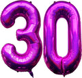 Laser Hot Pink Number 30 Balloons 40 Inch Giant Number Pink 30 Foil Mylar by COLORFULELVES