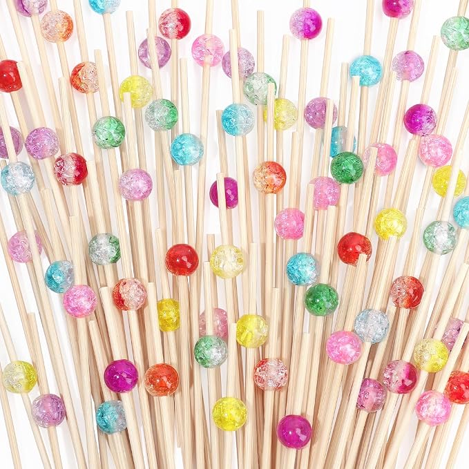 200PCS Cocktail Picks, Colored Pearl Fancy Toothpicks by Vicuna+R