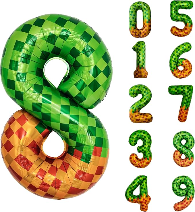 Pixel & TNT Theme 40in Giant Number Balloons by Unknown