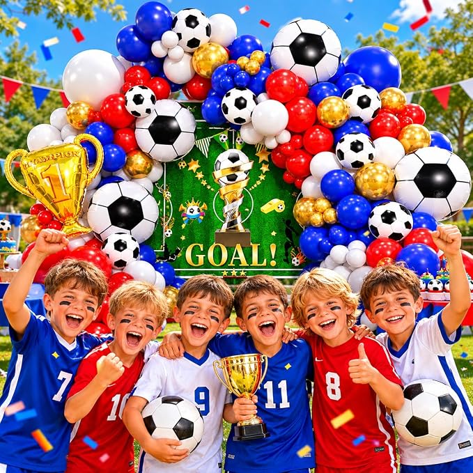 Soccer Party Decorations 161Pcs, Soccer Balloon Garland Arch Kit - Image 6