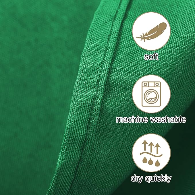 Ascoza 2pack 90 Inch Emerald Round Tablecloth in Washable Polyester Fabric for Wedding/Banquet/Restaurant/Parties