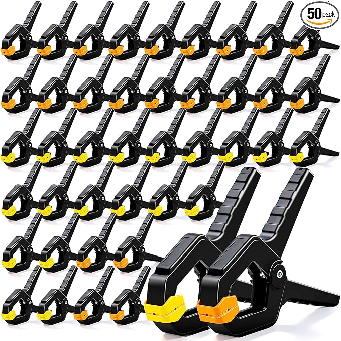 50 Pack Spring Clamps, Heavy Duty Plastic Woodworking Clamps & Multi-Use by Unknown
