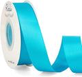 Ribbli Turquoise Blue Double Faced Satin Ribbon, 1” x Continuous 25 Yards by Ribbli