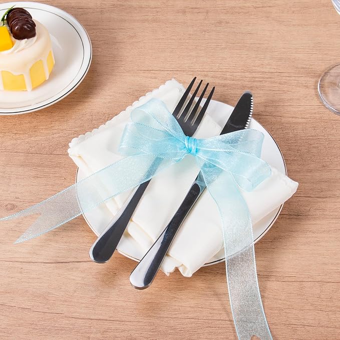 Sheer Organza Ribbon 1 Inch Chiffon Ribbons - Image 6