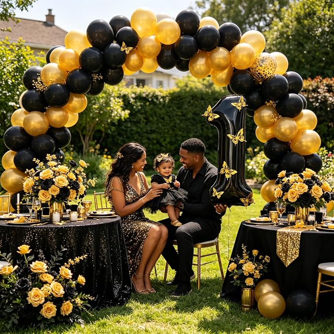 40 Inch Black Number 1 Balloon - Image 4