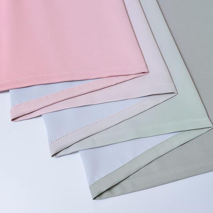 Yakamok Pink and Grey Blackout Curtains, Ombre Full Room Darkening Window - Image 8
