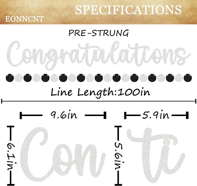 Pre-strung Congratulations Banner - Image 3