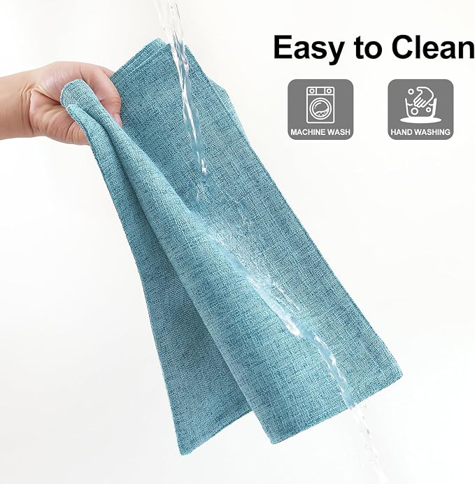 Homaxy Cloths Placemats for Dining Table Set of 4, Aqua | Heat Resistant - Image 7