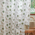 Beauoop Floral Sheer Curtains for Bedroom Green Brown 52x96 2 Panels | Semi by Beauoop