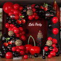 170Pcs Red and Black Leopard Cheetah Printed Balloons Garland Arch Kit | Cherry by OuddyParty