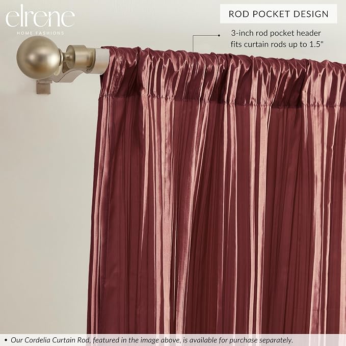 Athena Faux Silk Window Curtain and Scarf Set - Image 3