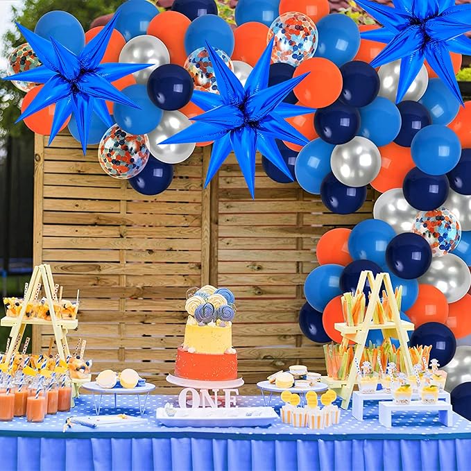 ZAKVOOR 60 Pcs Star Balloons 12 Spike Foil Explosion Party Decoration Balloons - Image 6
