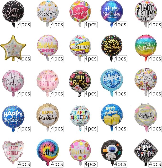 100Pcs Happy Birthday Balloon - Image 3