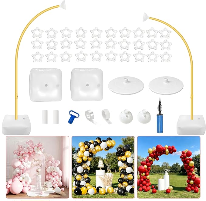 Balloon Arch Kit, Free Bending 8.2FT & 5FT Half Balloon Arch Stand | PVC Frame by Unknown