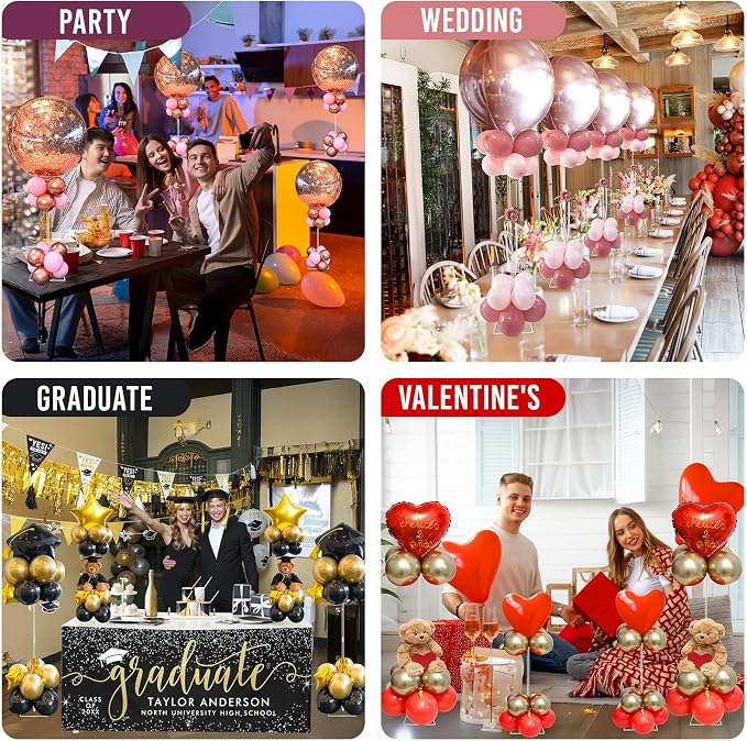 Acrylic Balloon Stands for Table Centerpieces Reusable 31.5 Inches 4PCS | - Image 6