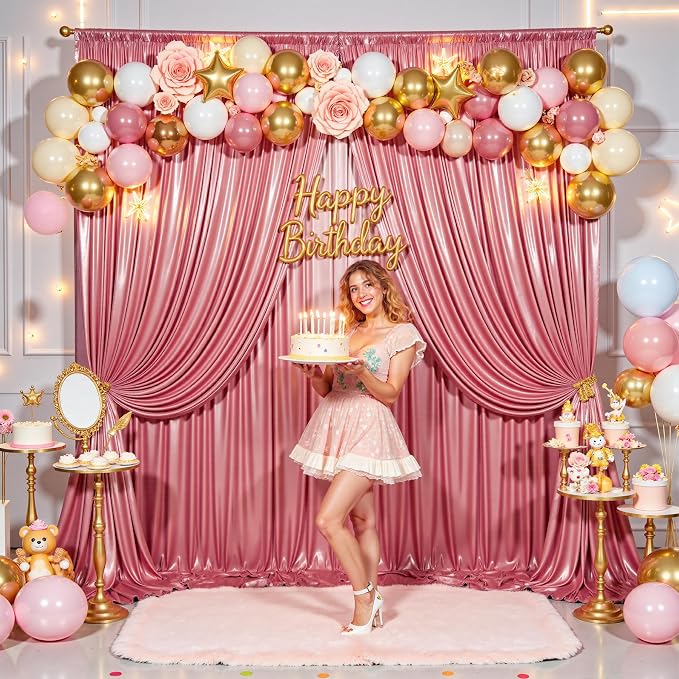 10x10ft Rose Gold Sequin Backdrop Curtain - Image 7