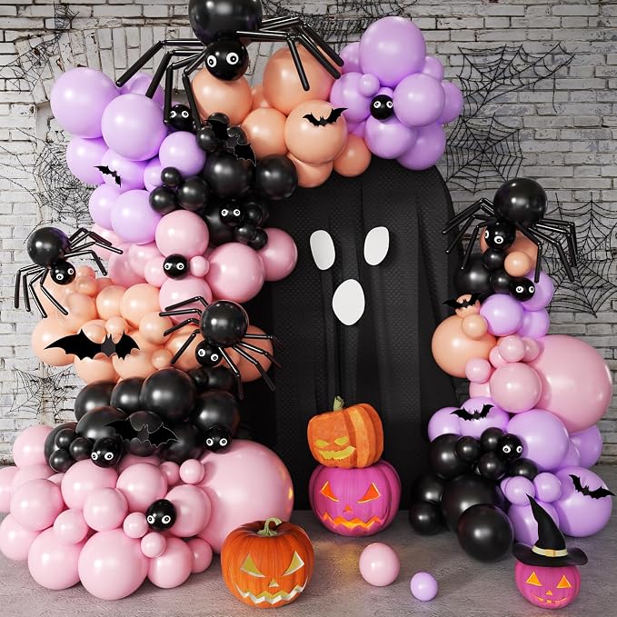 Halloween Balloon Arch Kit for Halloween Theme Party Decorations | Pink Peach by LANGASQUE