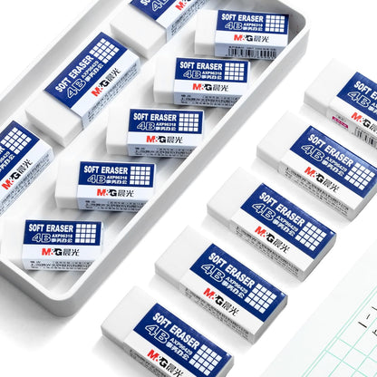 M&G 30 Pack Large Erasers Pencil Erasers, 4B White Rubber Eraser Rectangular Bulk for Kids School Students Office, Art Erasers for Drawing