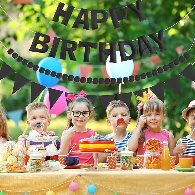 CANREVEL 3 PCS Pre-Strung 3D Happy Birthday Banner Decorations, Happy Birthday - Image 7