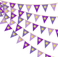30Ft Purple Sun Party Decorations Purple Pennant Banner Flag Hanging Paper by pinkblume