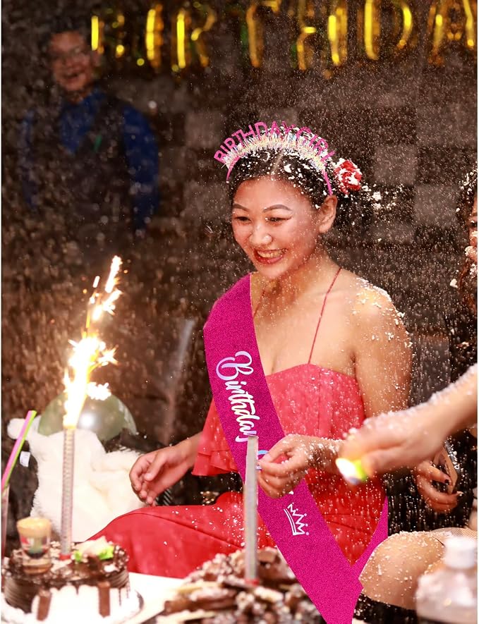 CIEHER Birthday Girl Headband Birthday Crown - Image 2
