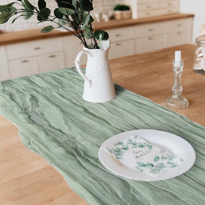 6 Pack Cheesecloth Table Runner 10Ft Christmas Gauze Boho Table Runners - Image 5