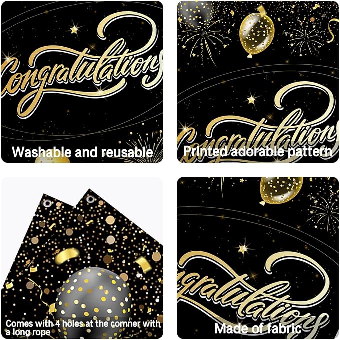 INNORU Congratulations Door Banner Decoration, Engagement Wedding Party Door - Image 3