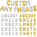 52 Pcs Letter Balloons Gold Silver Balloon Banner 16 Inch 2 Sets A- Z Alphabet by Togvu