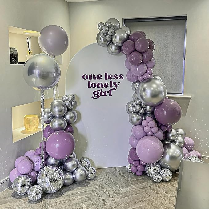 Awenztech 122pcs Dusty Purple Latex Balloons in 18 12 10 5 inches | Boho - Image 7