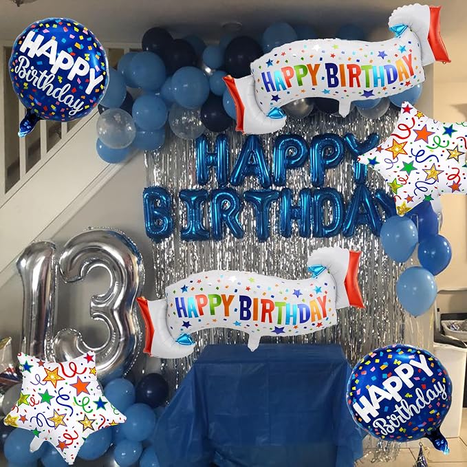 Birthday Decoration Set Colorful Happy Birthday Banner Balloon - Image 4